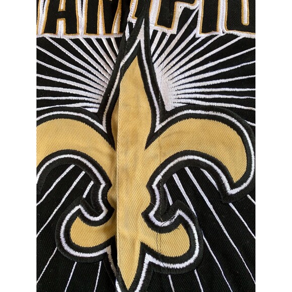 New Orleans Super Bowl  XLIV Champions Embroidered Double Sided NFL Jacket XL - Picture 8 of 9